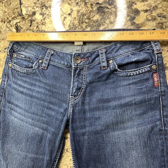 Size 32 ( 34) Silver Jeans Santorini Womens Bootcut Distressed * Read Below  CN - Picture 9 of 15